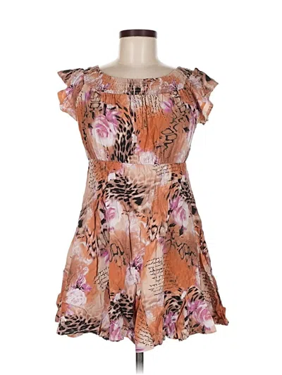 Pre-owned Assorted Brands Cocktail Dress In Brown