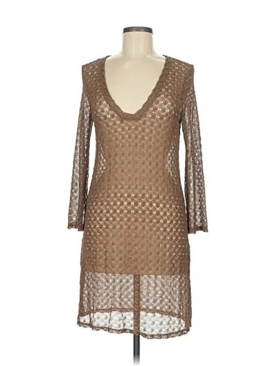 Pre-owned Assorted Brands Cocktail Dress In Brown