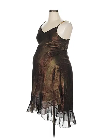 Pre-owned Assorted Brands Cocktail Dress In Brown