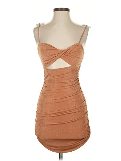Pre-owned Assorted Brands Cocktail Dress In Brown