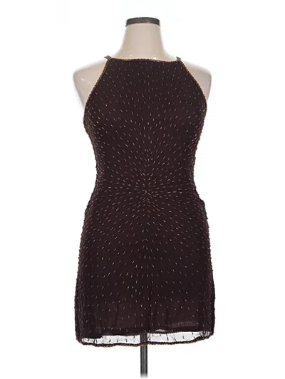 Pre-owned Assorted Brands Cocktail Dress In Brown