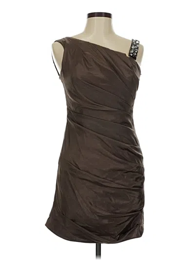 Pre-owned Assorted Brands Cocktail Dress In Brown