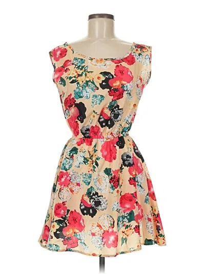 Pre-owned Assorted Brands Cocktail Dress In Brown