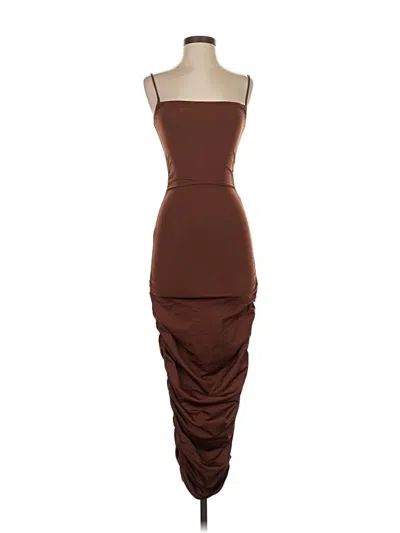 Pre-owned Assorted Brands Cocktail Dress In Brown