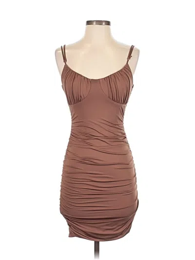 Pre-owned Assorted Brands Cocktail Dress In Brown