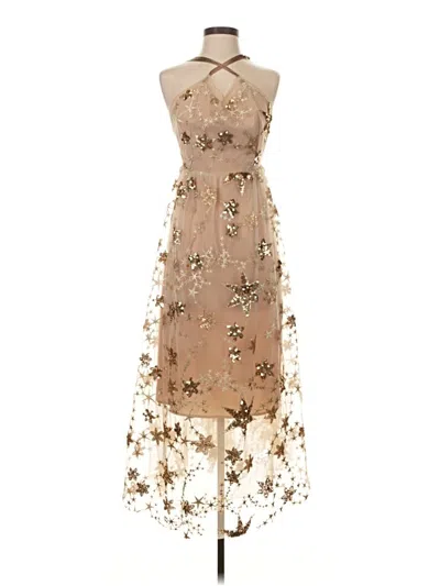 Pre-owned Assorted Brands Cocktail Dress In Brown