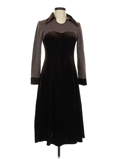 Pre-owned Assorted Brands Cocktail Dress In Brown