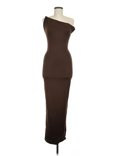Pre-owned Assorted Brands Cocktail Dress In Brown
