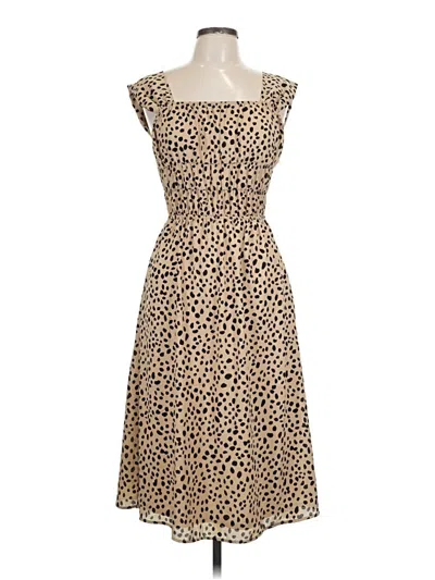Pre-owned Assorted Brands Cocktail Dress In Brown