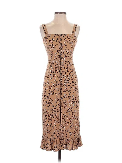 Pre-owned Assorted Brands Cocktail Dress In Brown