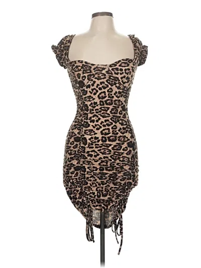 Pre-owned Assorted Brands Cocktail Dress In Brown
