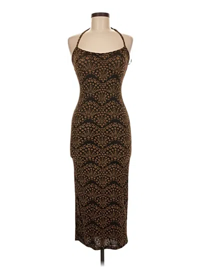 Pre-owned Assorted Brands Cocktail Dress In Brown