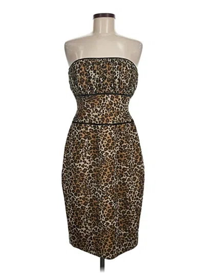 Pre-owned Assorted Brands Cocktail Dress In Brown