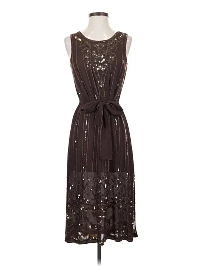 Pre-owned Assorted Brands Cocktail Dress In Brown