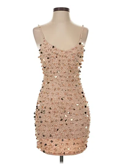 Pre-owned Assorted Brands Cocktail Dress In Brown