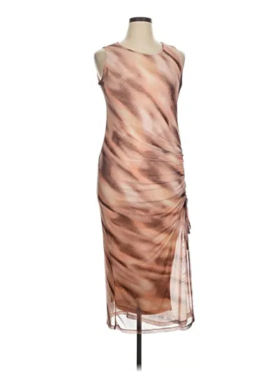 Pre-owned Assorted Brands Cocktail Dress In Brown