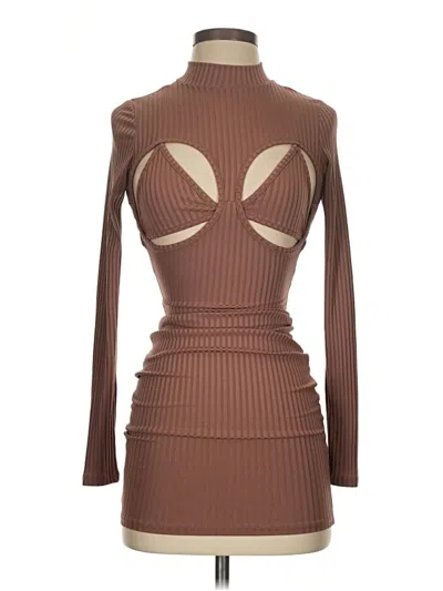 Pre-owned Assorted Brands Cocktail Dress In Brown