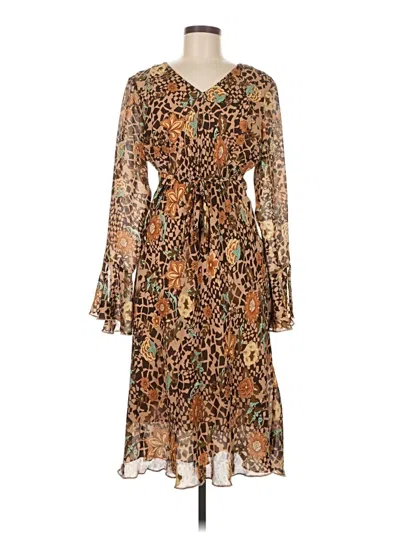 Pre-owned Assorted Brands Cocktail Dress In Brown