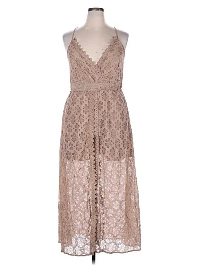 Pre-owned Assorted Brands Cocktail Dress In Brown