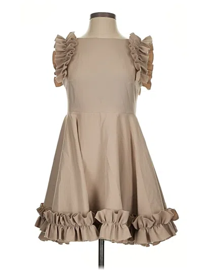 Pre-owned Assorted Brands Cocktail Dress In Brown
