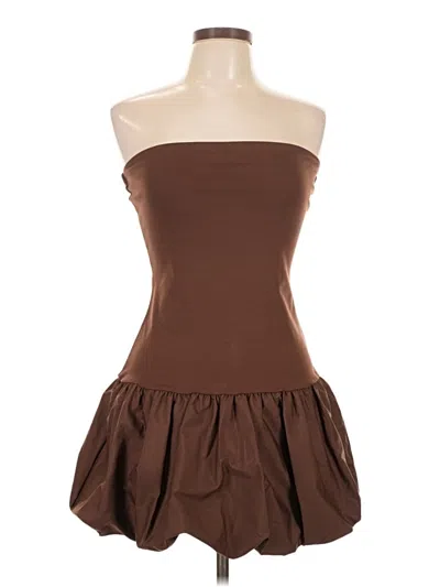 Pre-owned Assorted Brands Cocktail Dress In Brown