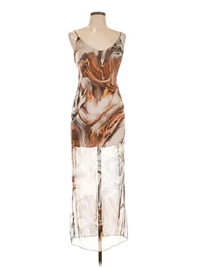 Pre-owned Assorted Brands Cocktail Dress In Brown