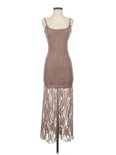 Pre-owned Assorted Brands Cocktail Dress In Brown