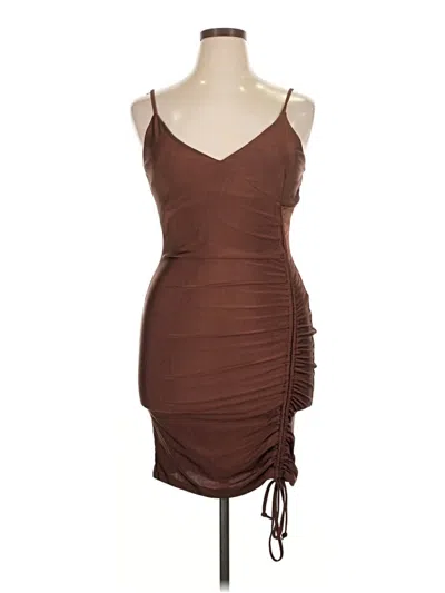 Pre-owned Assorted Brands Cocktail Dress In Brown