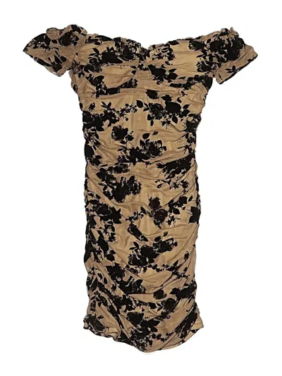 Pre-owned Assorted Brands Cocktail Dress In Brown