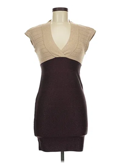 Pre-owned Assorted Brands Cocktail Dress In Brown