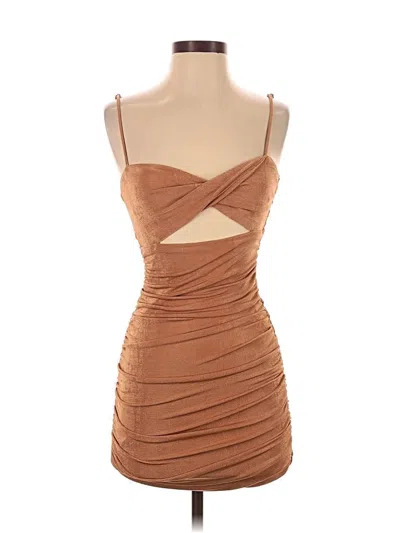 Pre-owned Assorted Brands Cocktail Dress In Brown