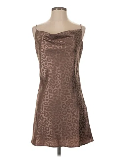 Pre-owned Assorted Brands Cocktail Dress In Brown