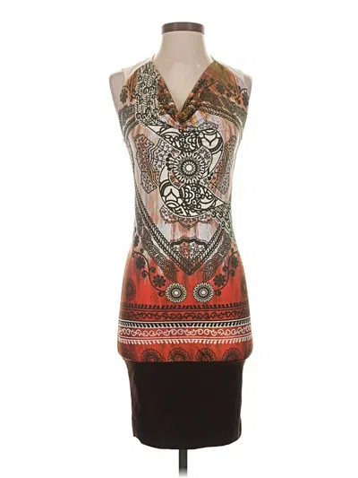Pre-owned Assorted Brands Cocktail Dress In Brown
