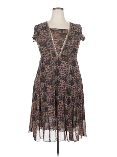 Pre-owned Assorted Brands Cocktail Dress In Brown