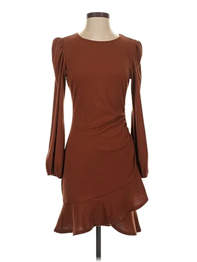 Pre-owned Assorted Brands Cocktail Dress In Brown