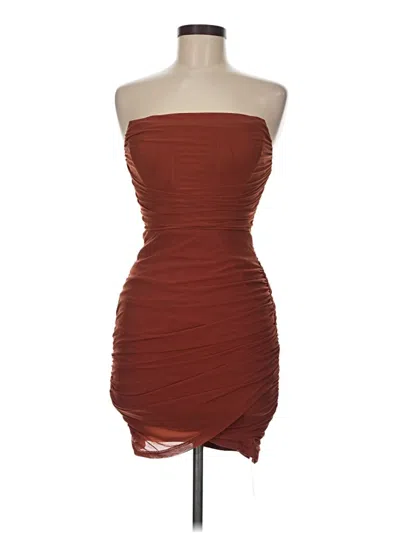 Pre-owned Assorted Brands Cocktail Dress In Brown