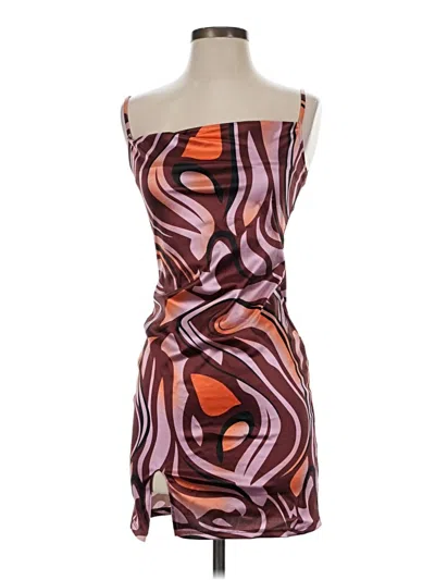 Pre-owned Assorted Brands Cocktail Dress In Brown