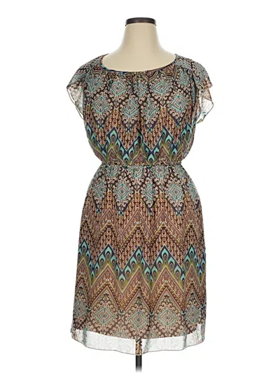 Pre-owned Assorted Brands Cocktail Dress In Brown