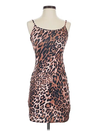 Pre-owned Assorted Brands Cocktail Dress In Brown