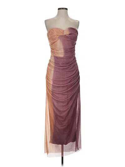 Pre-owned Assorted Brands Cocktail Dress In Brown