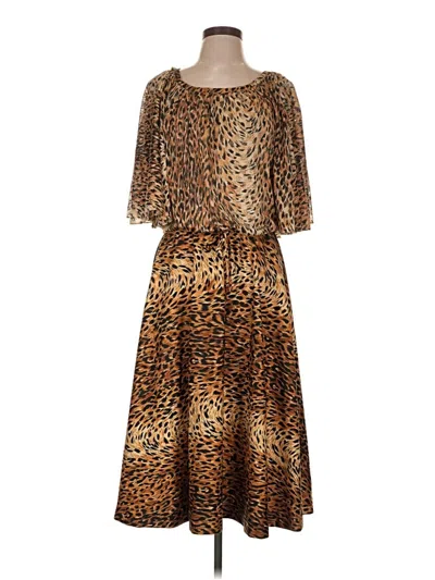 Pre-owned Assorted Brands Cocktail Dress In Brown