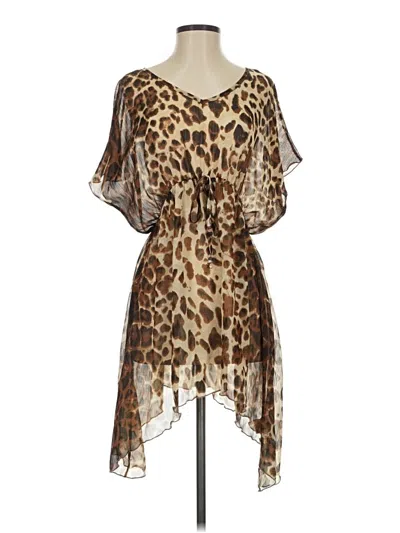 Pre-owned Assorted Brands Cocktail Dress In Brown