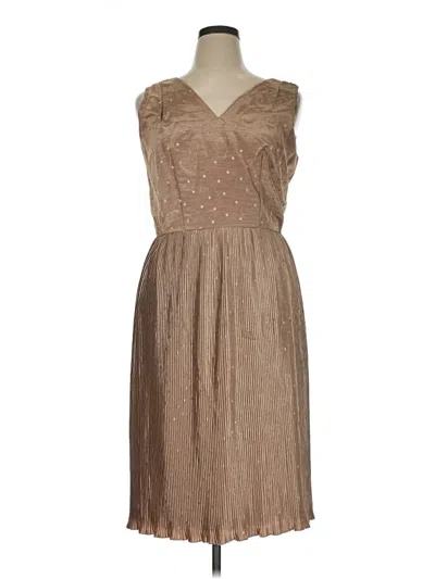 Pre-owned Assorted Brands Cocktail Dress In Brown
