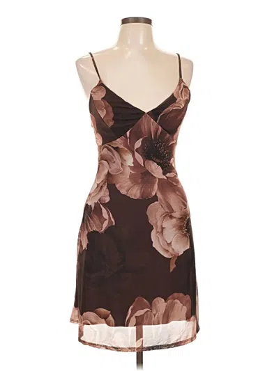 Pre-owned Assorted Brands Cocktail Dress In Brown