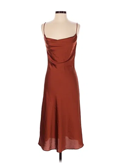 Pre-owned Assorted Brands Cocktail Dress In Brown
