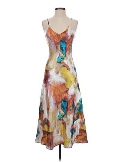 Pre-owned Assorted Brands Cocktail Dress In Brown