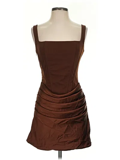 Pre-owned Assorted Brands Cocktail Dress In Brown