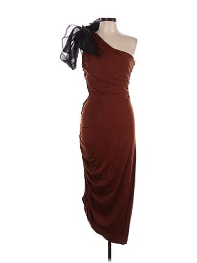 Pre-owned Assorted Brands Cocktail Dress In Brown