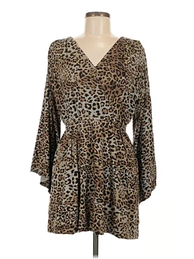 Pre-owned Assorted Brands Cocktail Dress In Brown