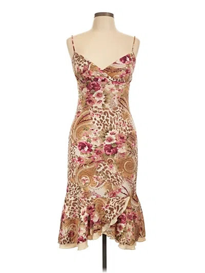 Pre-owned Assorted Brands Cocktail Dress In Brown